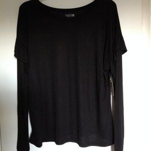 Time and Tru Pullover 2X  Black Pullover Tunic